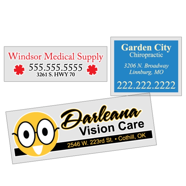 Custom Clear Polyester - Square-Cut (Back Adhesive) Decals