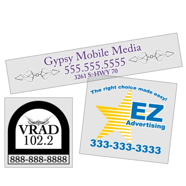 Custom Clear Polyester - Square-Cut (Back Adhesive) Decals