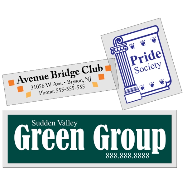 Custom Clear Polyester - Square-Cut (Back Adhesive) Decals