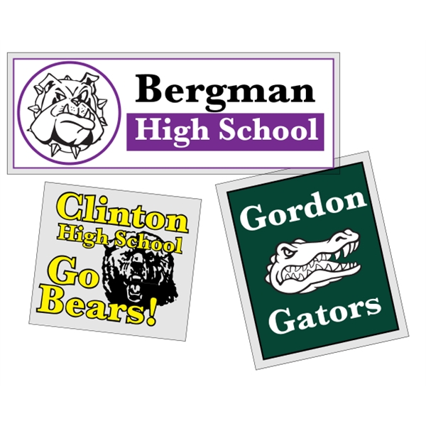 Custom Clear Polyester - Square-Cut (Back Adhesive) Decals