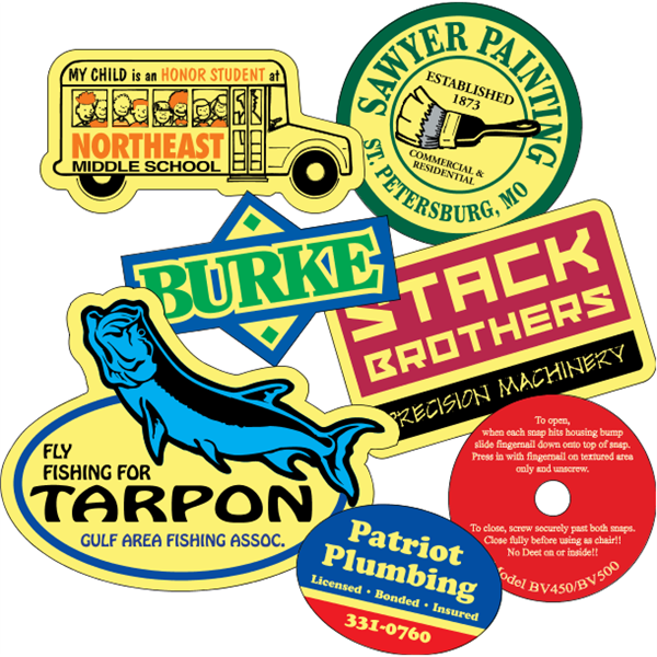 Custom Yellow Vinyl  - Die Cut (Back Adhesive) - Custom Yellow Vinyl  - Die Cut (Back Adhesive) - Image 0 of 16
