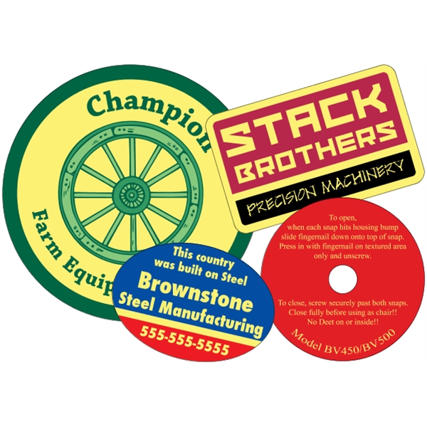 Custom Yellow Vinyl  - Die Cut (Back Adhesive) - Custom Yellow Vinyl  - Die Cut (Back Adhesive) - Image 7 of 16
