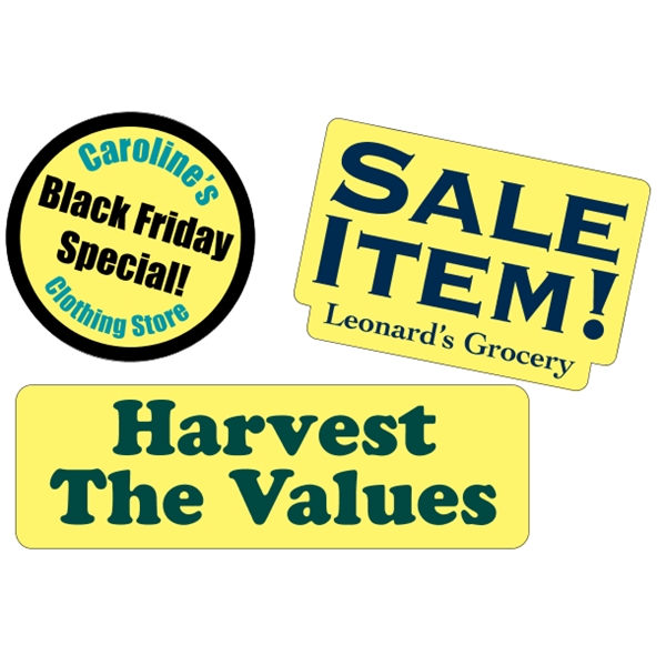Custom Yellow Vinyl  - Die Cut (Back Adhesive) - Custom Yellow Vinyl  - Die Cut (Back Adhesive) - Image 12 of 16
