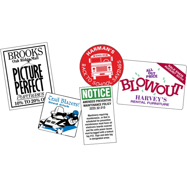 Opaque White Vinyl Decals (Back Adhesive)