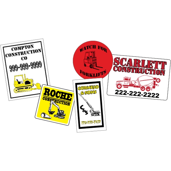 Opaque White Vinyl Decals (Back Adhesive)