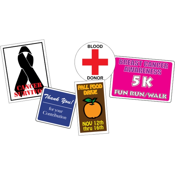 Opaque White Vinyl Decals (Back Adhesive)