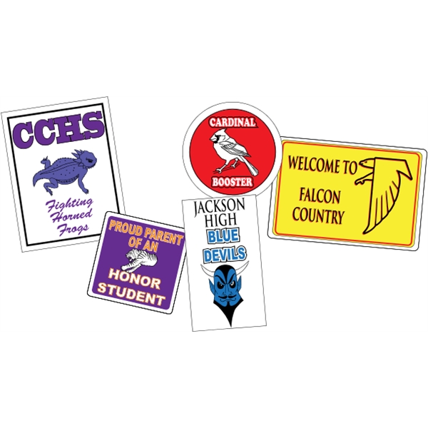 Opaque White Vinyl Decals (Back Adhesive)