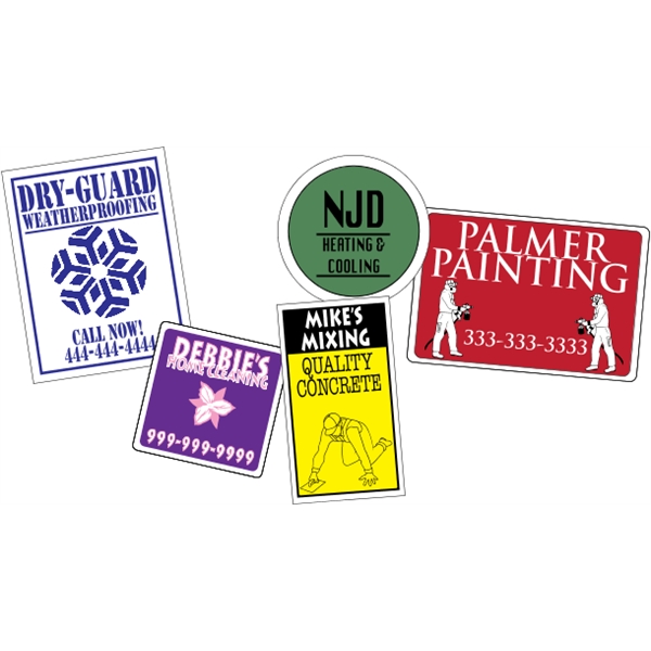 Opaque White Vinyl Decals (Back Adhesive)