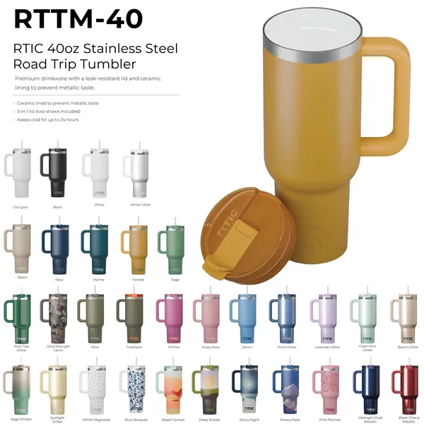 RTIC 40oz Stainless Steel Road Trip Tumbler - RTIC 40oz Stainless Steel Road Trip Tumbler - Image 1 of 94