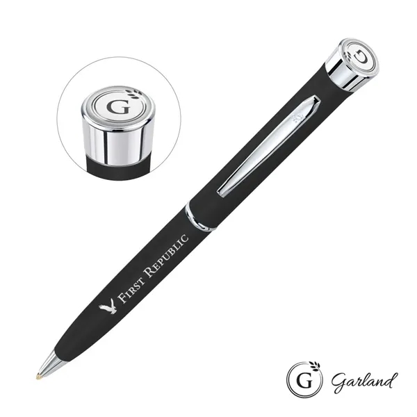 Custom Garland® Color Matte Twist Ballpoint Pen - Chrome