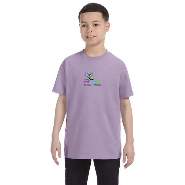 Hanes Youth 6.1 oz. Tagless T-Shirt - Hanes Youth 6.1 oz. Tagless T-Shirt - Image 9 of 19