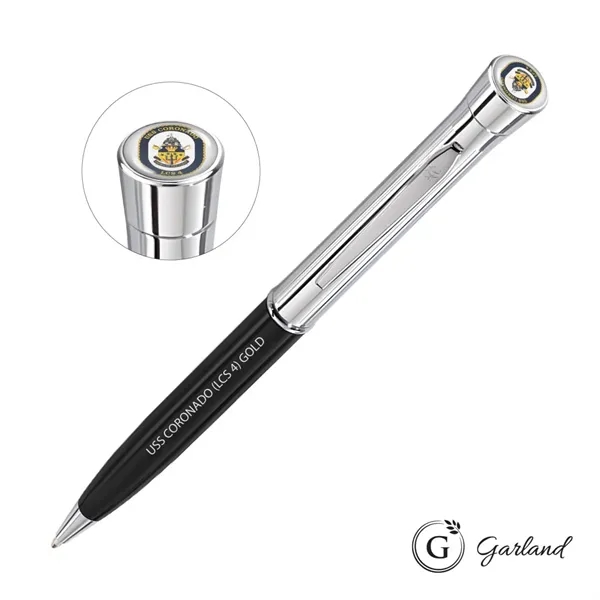 Garland® Monogram Custom Twist Ballpoint Pen - Chrome