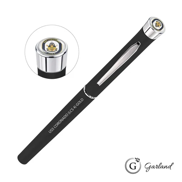 Custom Garland® Color Matte Custom Rollerball Pen - Chrome