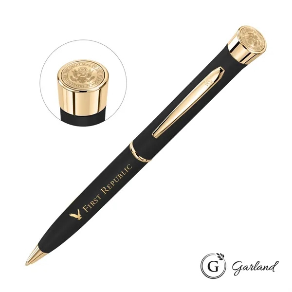 Garland® Color Matte Custom Emblem Twist Pen - Gold - Garland® Color Matte Custom Emblem Twist Pen - Gold - Image 0 of 14