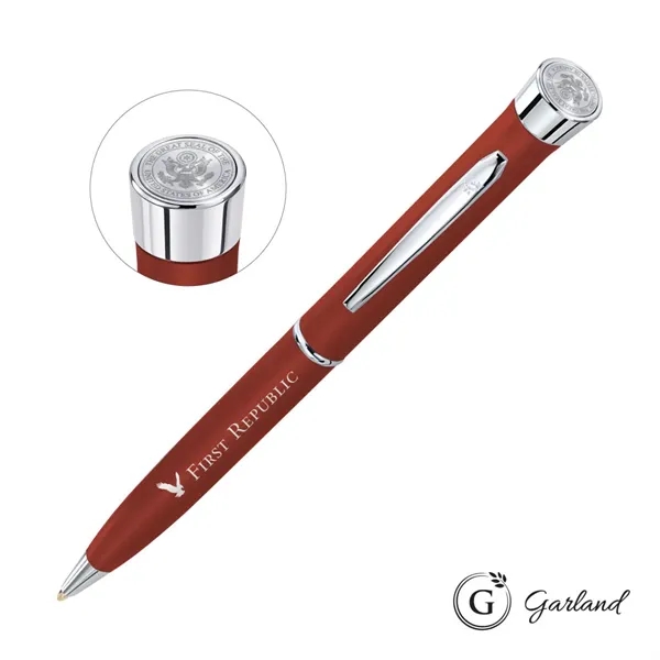 Garland® Color Matte Custom Emblem Twist Pen - Chrome - Garland® Color Matte Custom Emblem Twist Pen - Chrome - Image 13 of 14