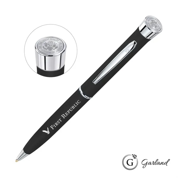 Garland® Color Matte Custom Emblem Twist Pen - Chrome