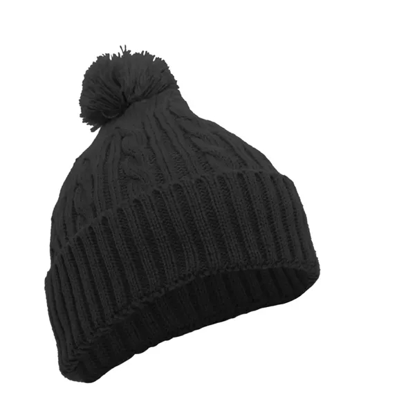 Cable Knit Pom-Pom Beanie