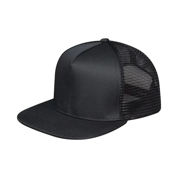 Flat Bill Snapback Trucker Cap