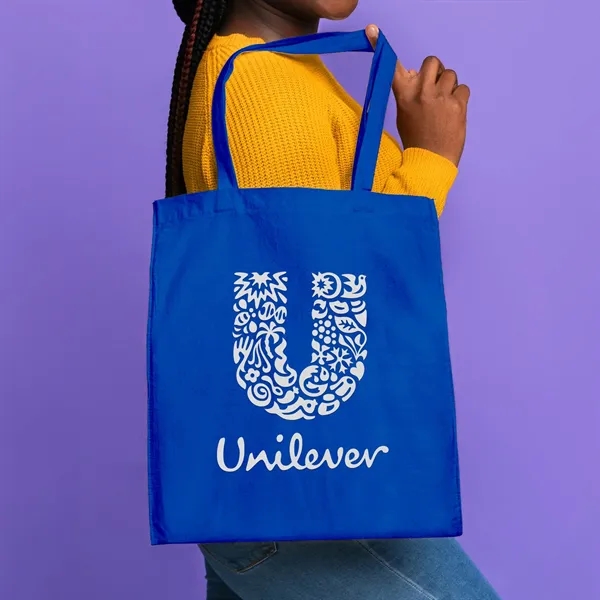 15"x16" Calico Cotton Tote Bag - 140GSM - 15"x16" Calico Cotton Tote Bag - 140GSM - Image 9 of 19