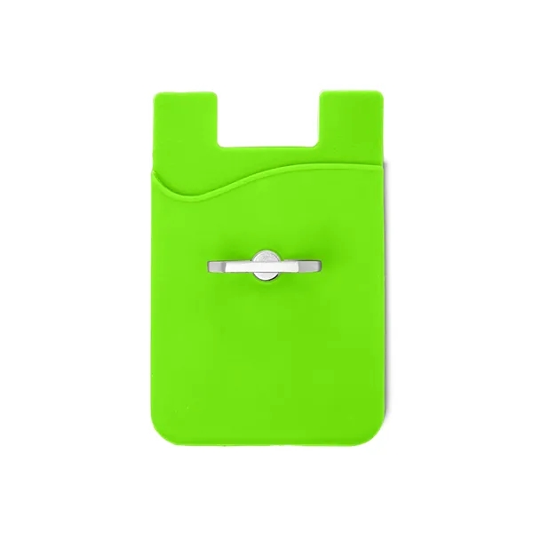 Silicone Card Holder with Metal Ring Phone Stand - Silicone Card Holder with Metal Ring Phone Stand - Image 2 of 27