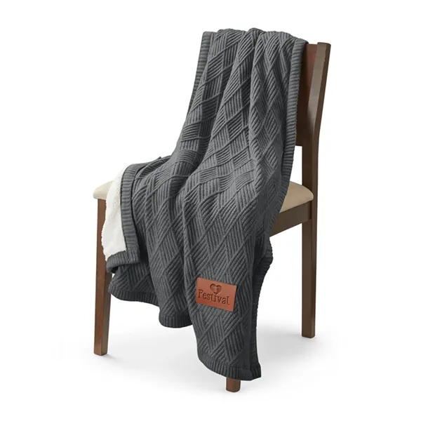 Leeman Trellis Knit Blanket - Leeman Trellis Knit Blanket - Image 2 of 17