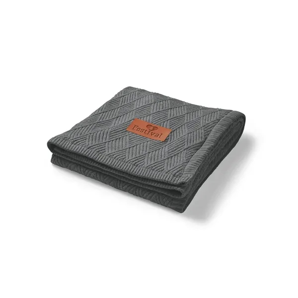 Leeman Trellis Knit Blanket - Leeman Trellis Knit Blanket - Image 5 of 17