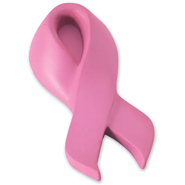 Pink Breast Cancer Awareness Ribbon Shape Stress Ball