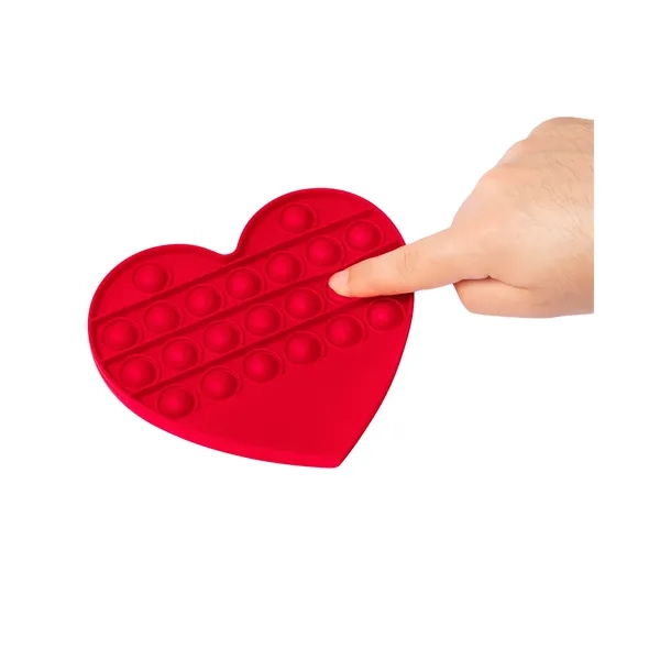 Push Pop Bubble Heart Shape Fidget Sensory Toy - Push Pop Bubble Heart Shape Fidget Sensory Toy - Image 5 of 11