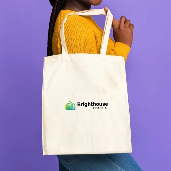 15"x16" Calico Cotton Tote Bag - 140GSM - 15"x16" Calico Cotton Tote Bag - 140GSM - Image 6 of 19