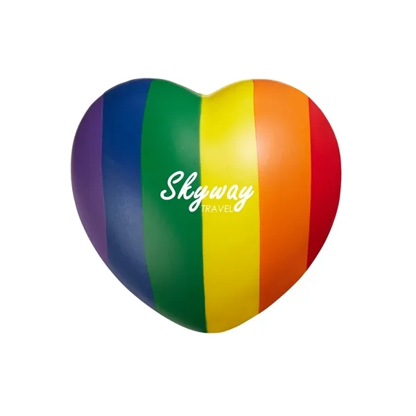 Rainbow Pride Heart Shape Stress Ball - Rainbow Pride Heart Shape Stress Ball - Image 0 of 4