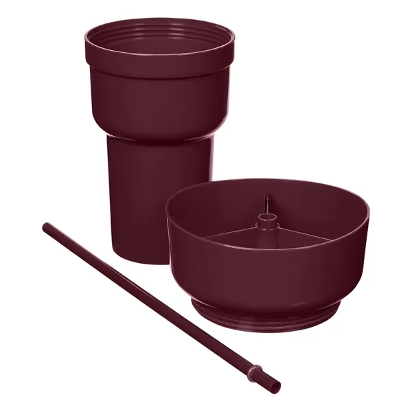 Team 365 1L Recycled PP Stadium Tumbler with Snack Bowl - Team 365 1L Recycled PP Stadium Tumbler with Snack Bowl - Image 37 of 69