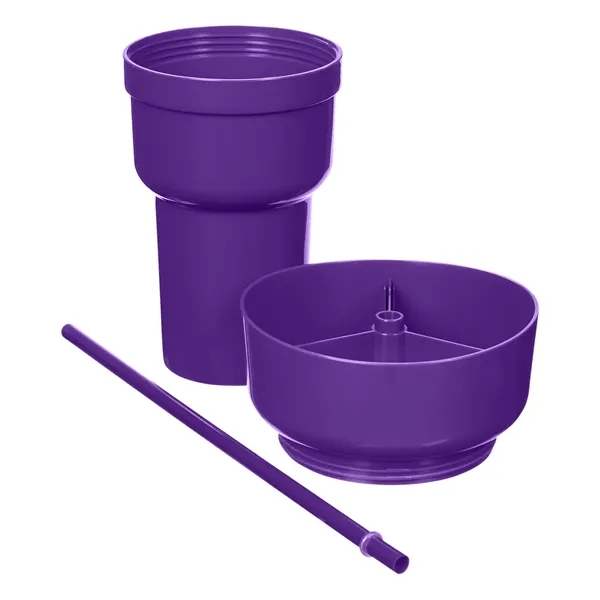 Team 365 1L Recycled PP Stadium Tumbler with Snack Bowl - Team 365 1L Recycled PP Stadium Tumbler with Snack Bowl - Image 51 of 69