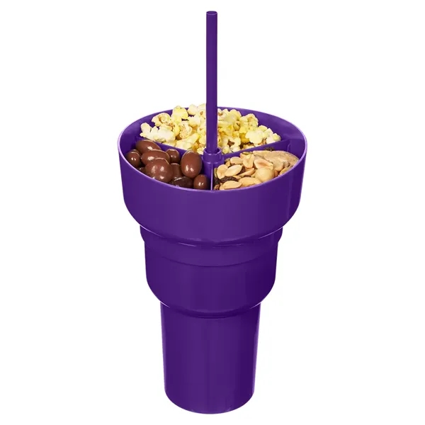 Team 365 1L Recycled PP Stadium Tumbler with Snack Bowl - Team 365 1L Recycled PP Stadium Tumbler with Snack Bowl - Image 52 of 69