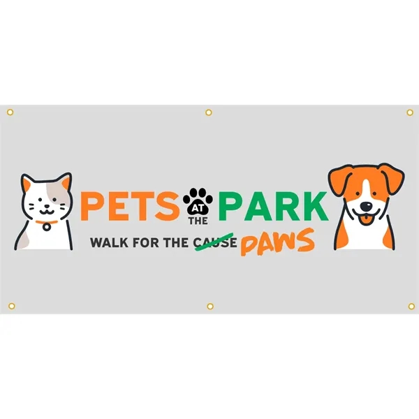 Vinyl Banner 2' x 5' 18 oz (Outdoor) Single Sided - Vinyl Banner 2' x 5' 18 oz (Outdoor) Single Sided - Image 0 of 0