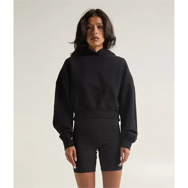 Custom Womens Garment Dye Crop Hoodie