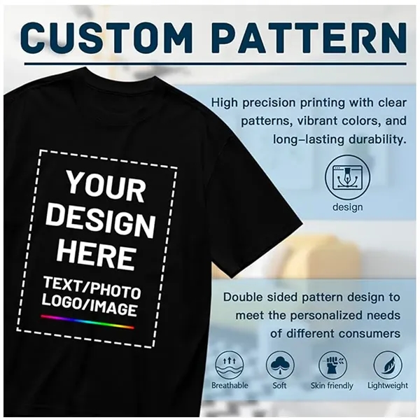 160GSM T Shirts with Photo Logo Text - 160GSM T Shirts with Photo Logo Text - Image 4 of 5