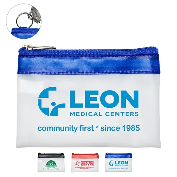 4-1/2" W x 3" H  VINYL TRAVEL POUCH