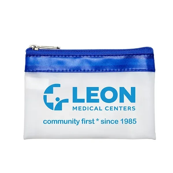 4-1/2" W x 3" H  VINYL TRAVEL POUCH
