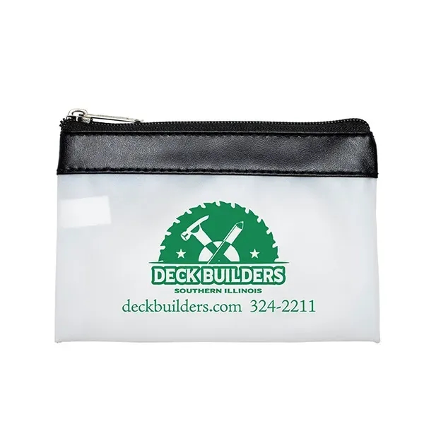 4-1/2" W x 3" H  VINYL TRAVEL POUCH