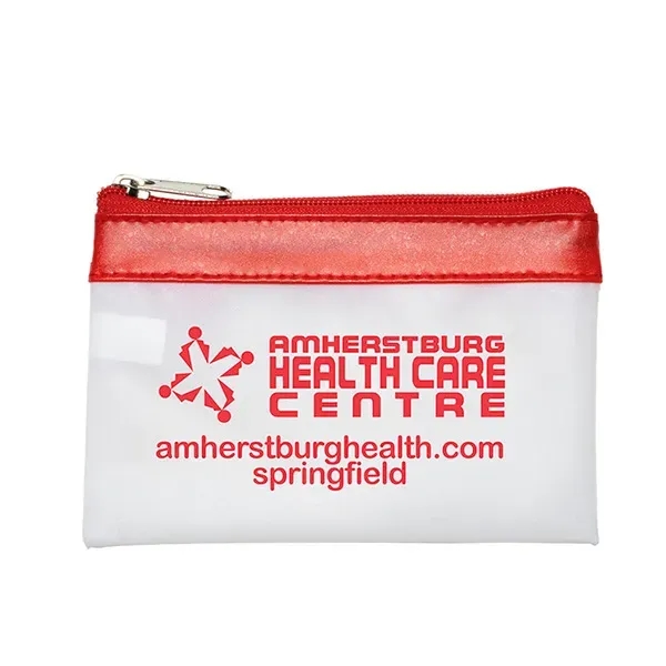 4-1/2" W x 3" H  VINYL TRAVEL POUCH