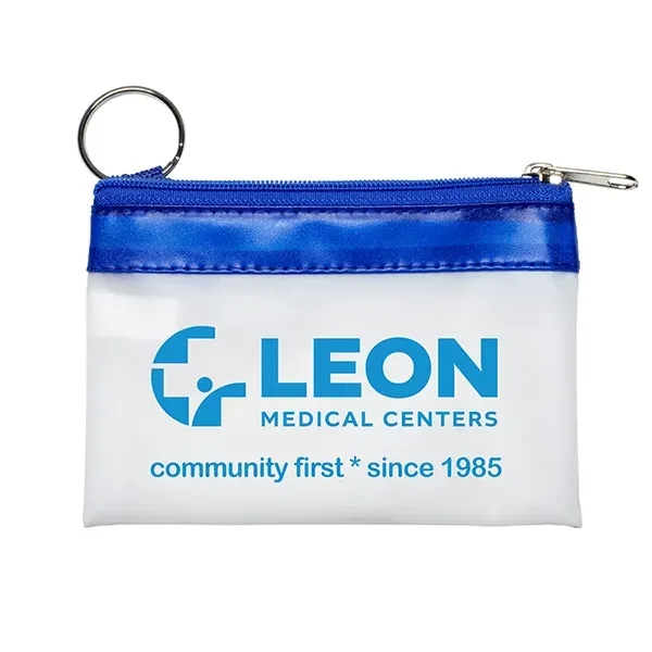 4-1/2" W x 3" H  VINYL TRAVEL POUCH
