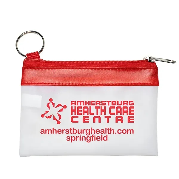 4-1/2" W x 3" H  VINYL TRAVEL POUCH