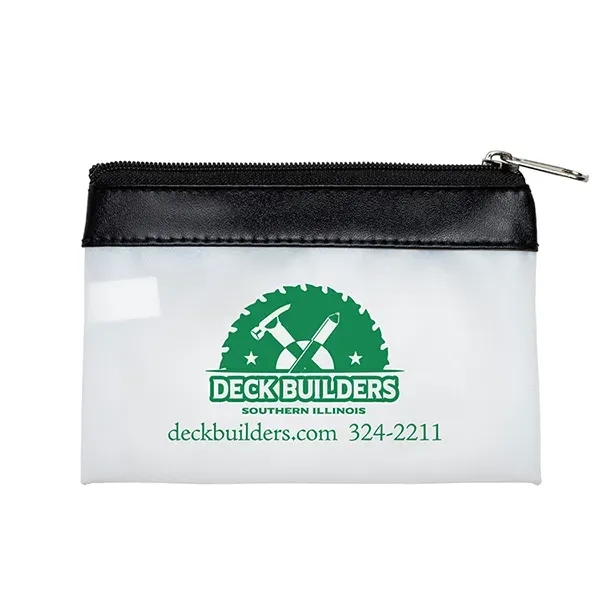 4-1/2" W x 3" H  VINYL TRAVEL POUCH