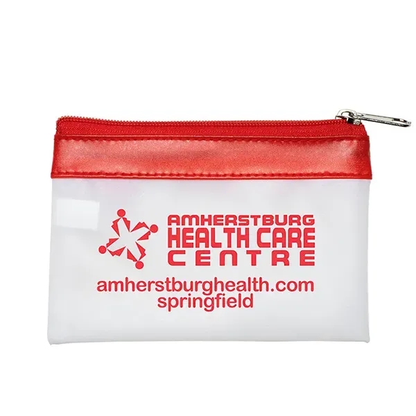 4-1/2" W x 3" H  VINYL TRAVEL POUCH