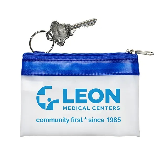 4-1/2" W x 3" H  VINYL TRAVEL POUCH