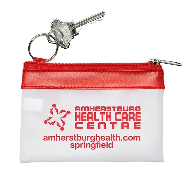 4-1/2" W x 3" H  VINYL TRAVEL POUCH