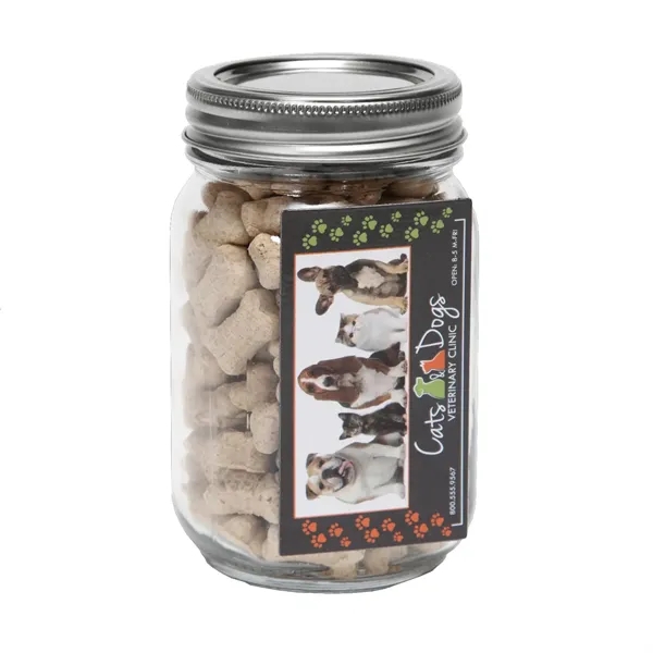 Pint Jar with Rectangle Magnet Pet Fill