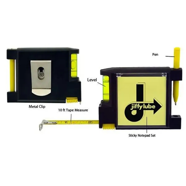 Precision 4-in1 Tape Measure with Level, Paper & Pen - Precision 4-in1 Tape Measure with Level, Paper & Pen - Image 1 of 4