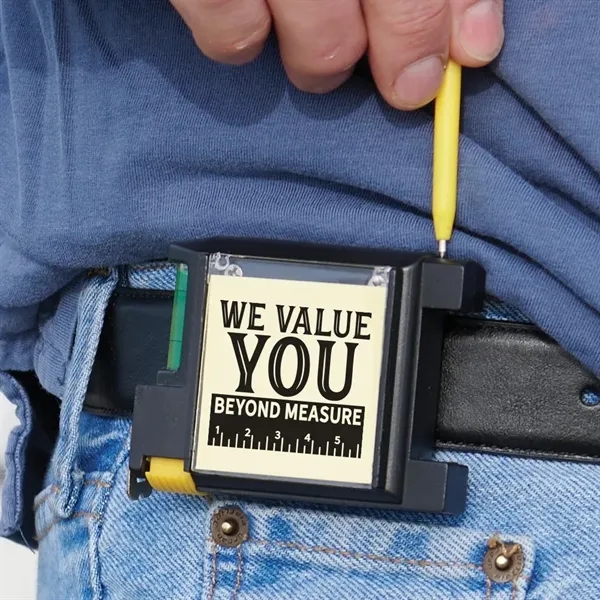 Precision 4-in1 Tape Measure with Level, Paper & Pen - Precision 4-in1 Tape Measure with Level, Paper & Pen - Image 4 of 4