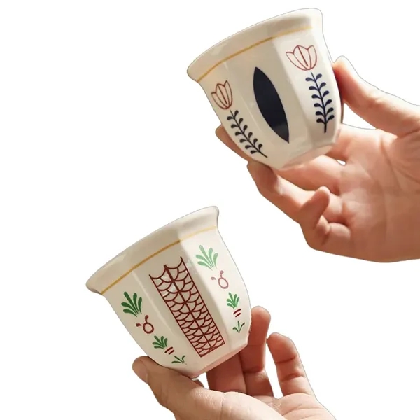 6/8.5 oz Middle Eastern Arabic Ceramic Espresso Cup - 6/8.5 oz Middle Eastern Arabic Ceramic Espresso Cup - Image 12 of 13